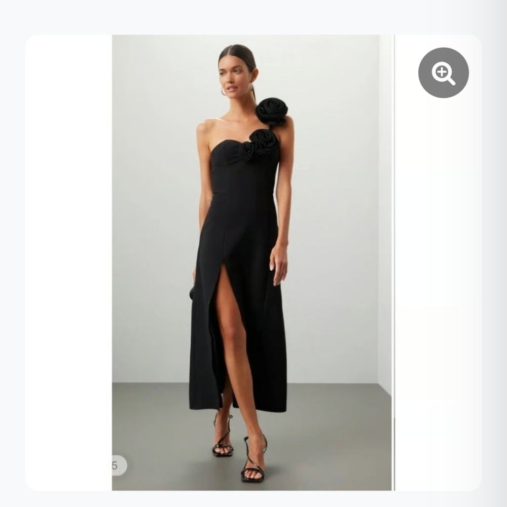 The‎ Wolf Gang Flores Rose Elegant Black  Dress